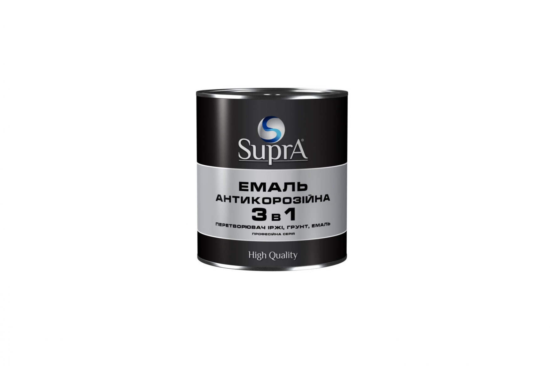 Грунт-емаль графітова 3 в 1 алкідно-уретанова SUPRA 2.5 кг